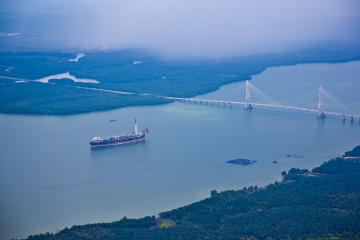 Sungai Johor Bridge - Johor, Malaysia