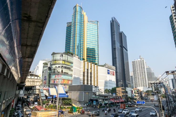 The view of Sukhumvit Terminal 21 nearby the Asok BTS train station. Taken in Bangkok, Thailand. January 17th 2019.