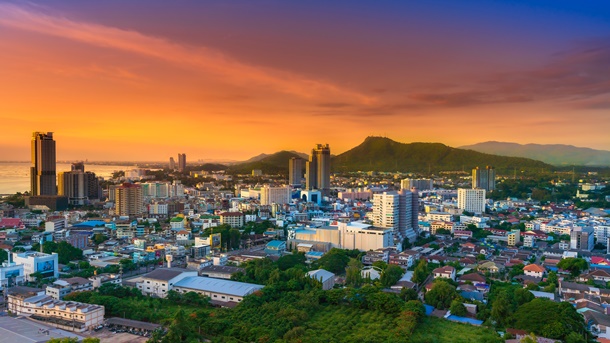 Sriracha,City,Chonburi,Province,Si,Racha,Twilight,Light