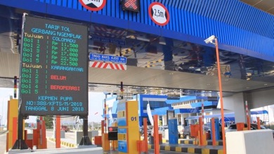 Tarif Tol Kartasura dari Semarang saat awal beroperasi. (Foto: Kompas.com)