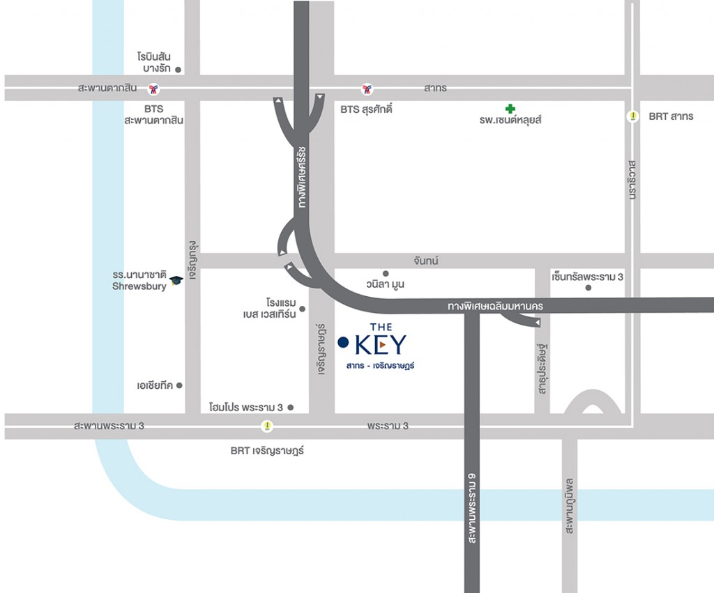 The Key Sathorn-Charoenraj map