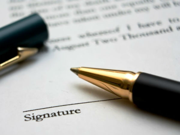 sign agreement