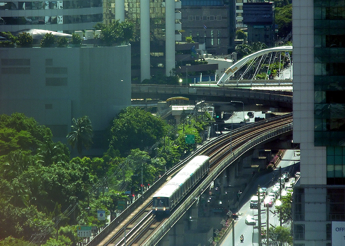 Bangkok mass transit system skytrain Sathorn