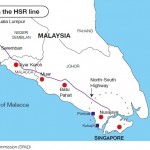Map showing stations on the HSR line.