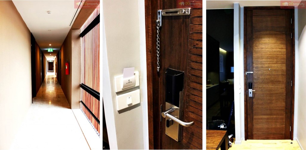 ทางเดินแบบ Single Corridor / Key Card Access Control / ความสูงของประตูประมาณ 3 เมตร