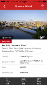 Property pics displayed prominently with details of property, a cohesive look at a glance