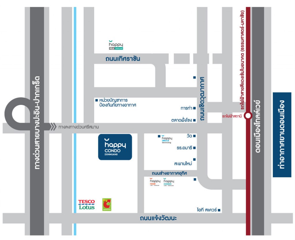 Happy Condo Donmuang map