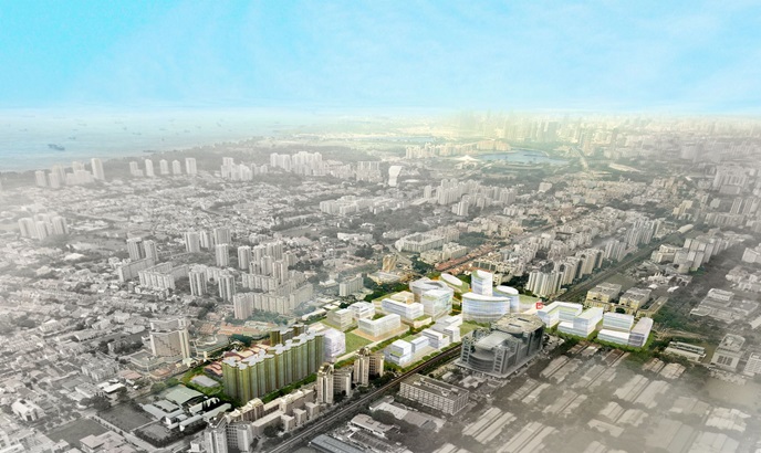 Artist's impression of future developments in Paya Lebar Central resize