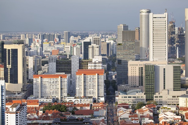 Singapore Cityscape with Chinatown