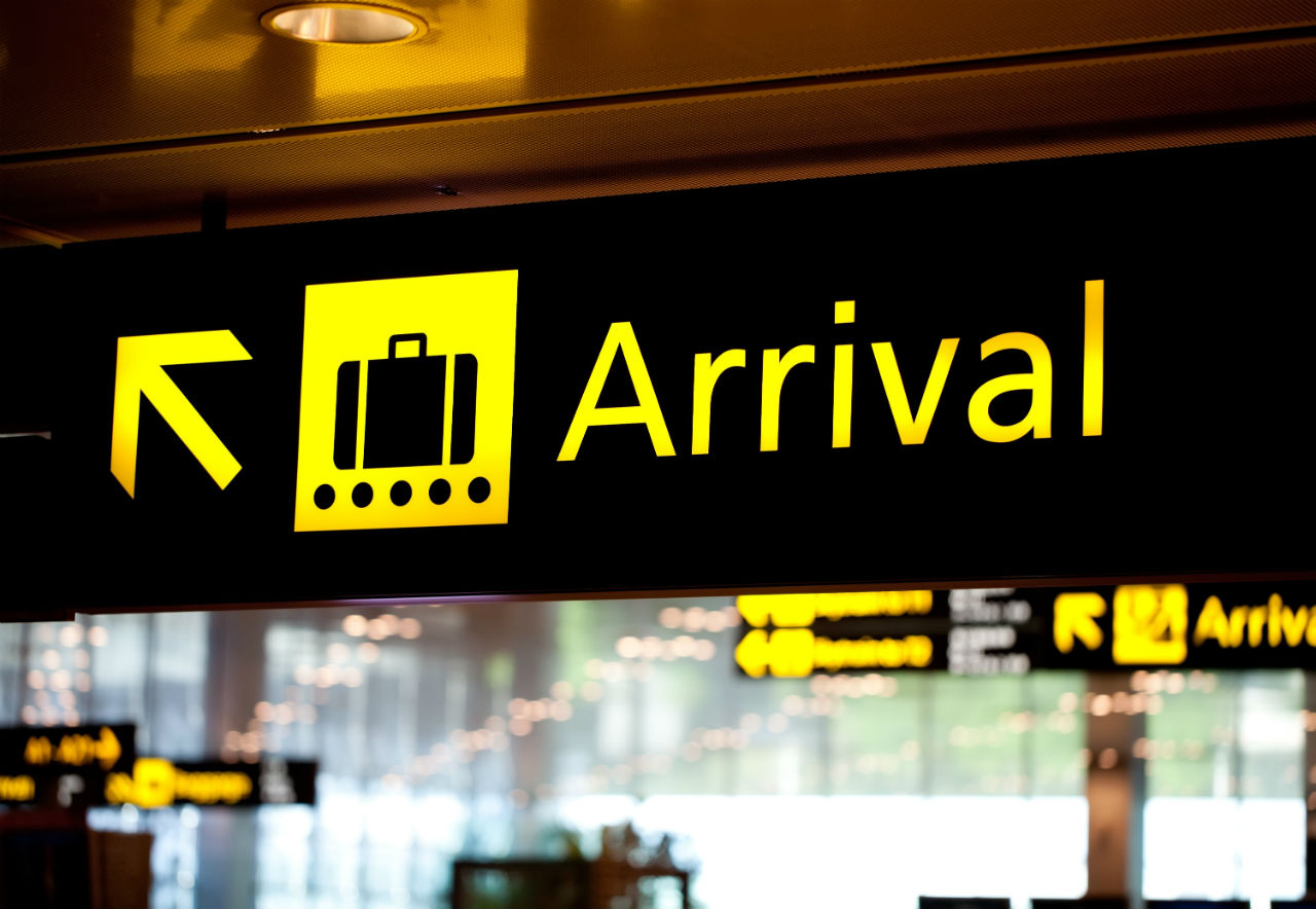 arrival sign