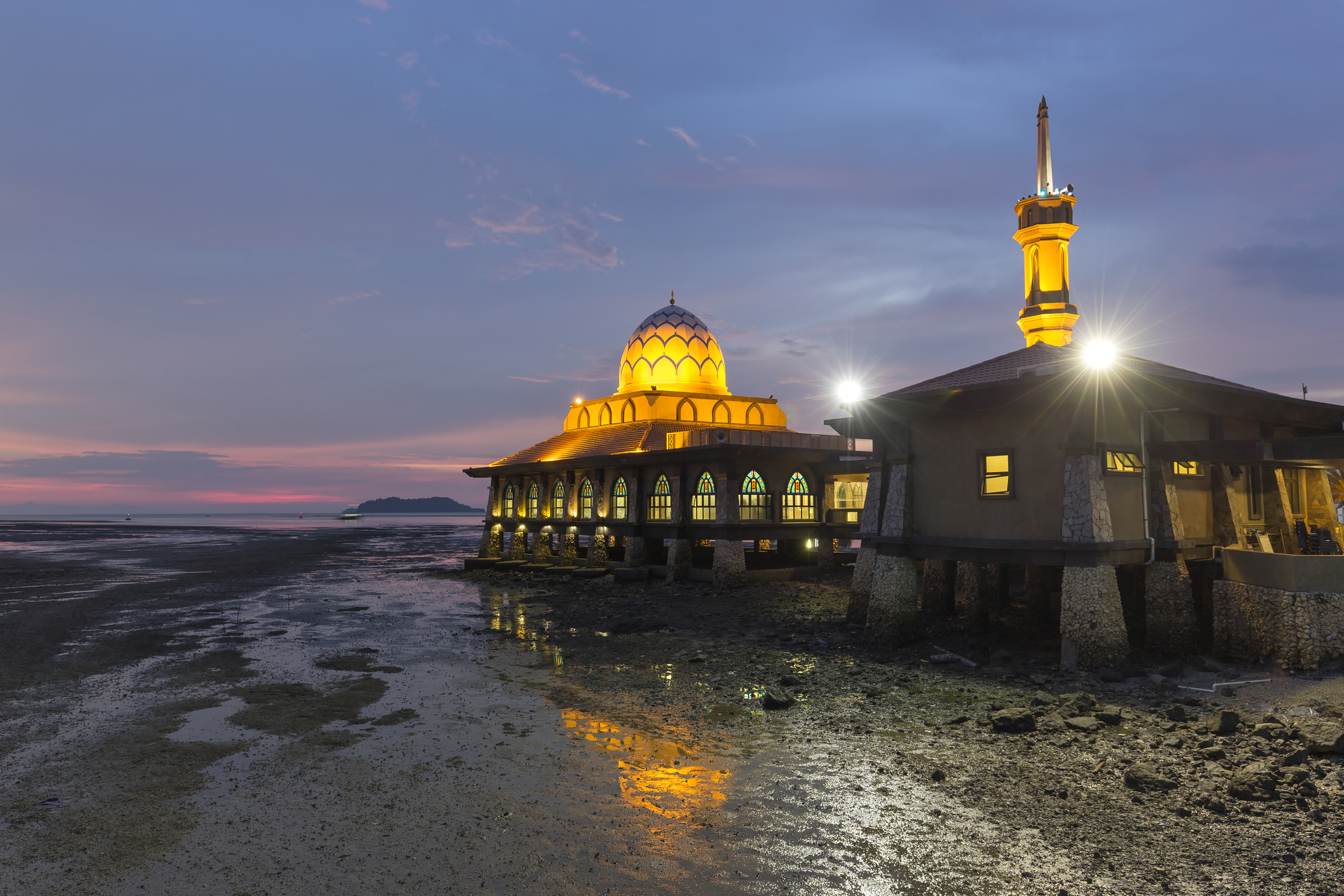 Masjid Al Hussain in Kuala Perlis city, Malaysia