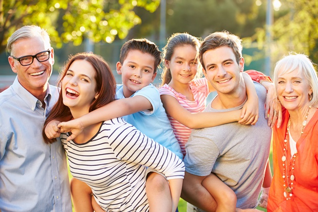 Outdoor Portrait Of Multi-Generation Family In Park