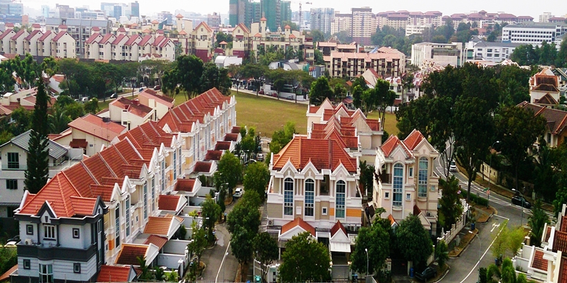 Terraced houses at Serangoon,Singapore