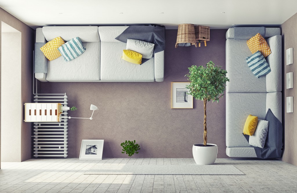 43295116 - strange living room  interior. 3d design concept
