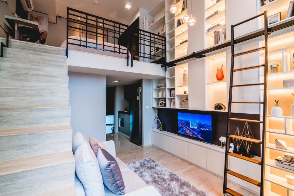 รูปแบบห้องชุด Studio Hybrid โครงการไอดีโอ นิว พระราม 9 พื้นที่ใช้สอย 26 ตร.ม. 