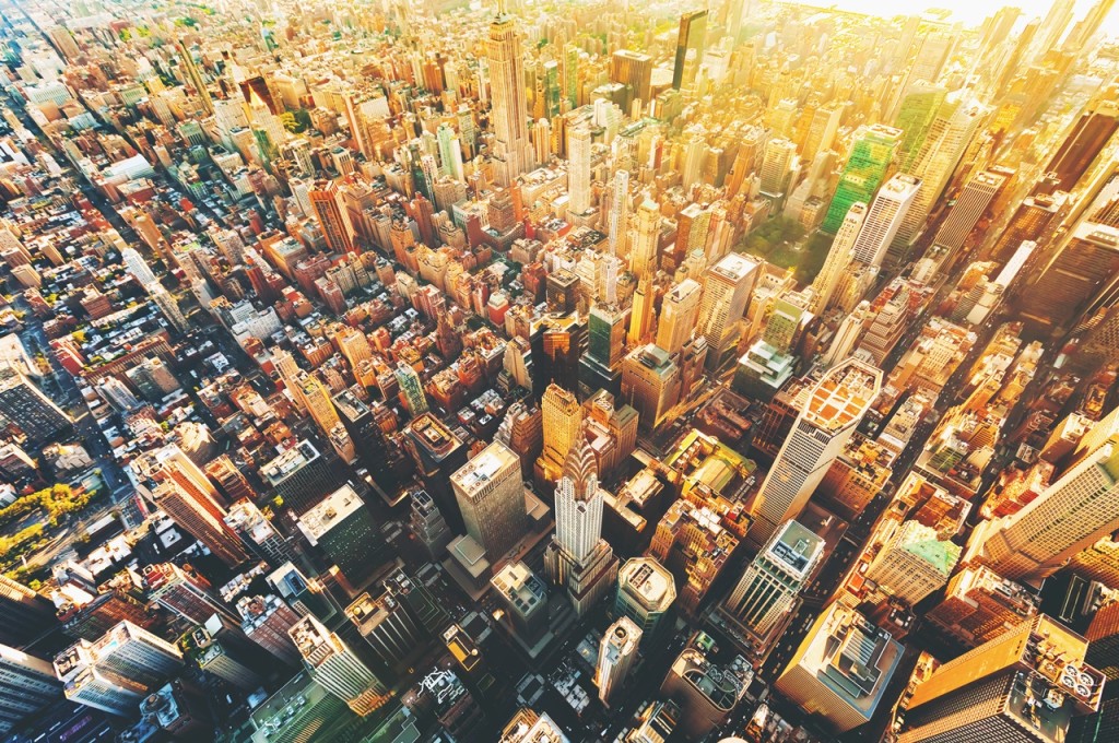 Aerial view of Manhattan New York