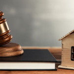 house model with judge on book on table