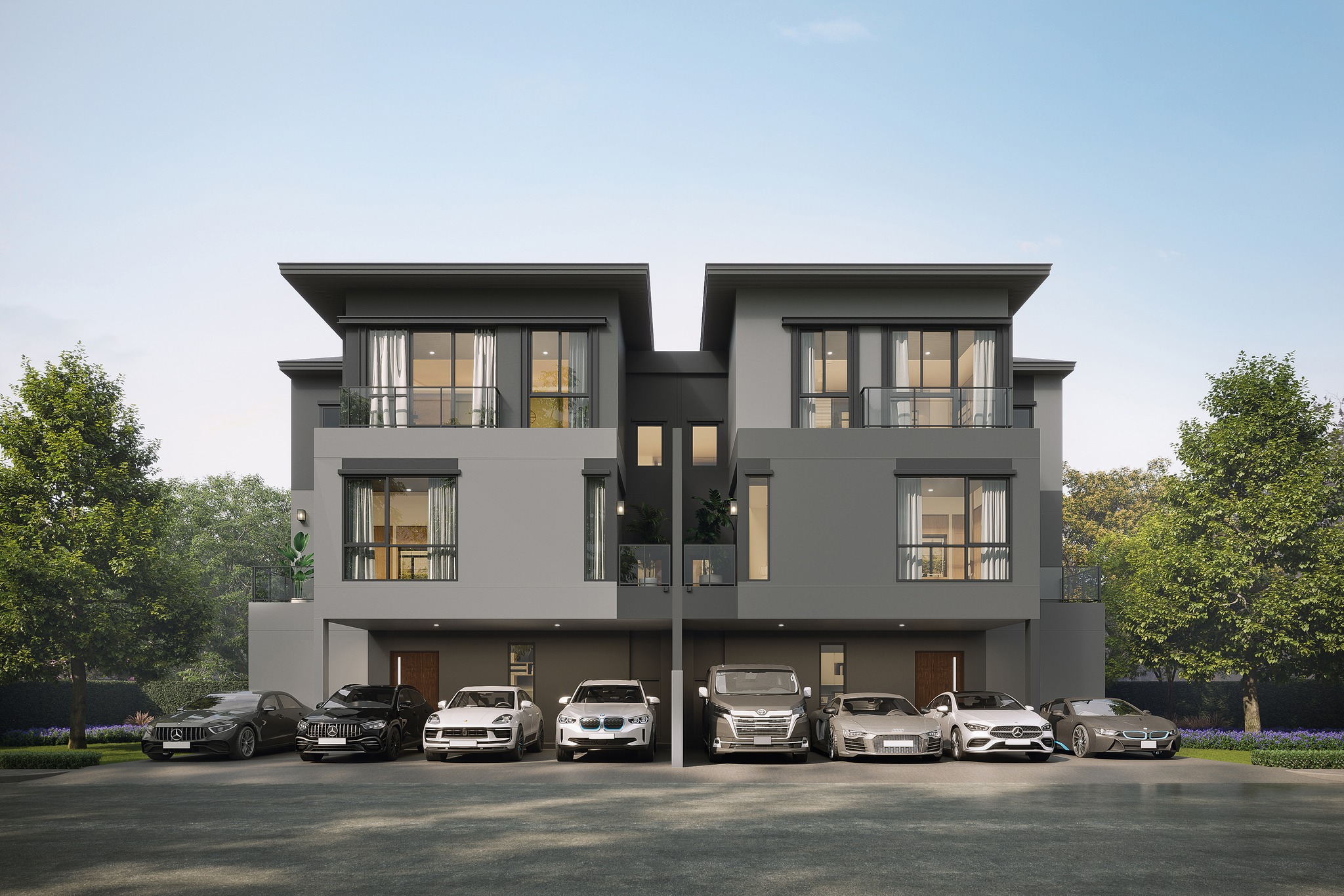 บ้านแฝดดีไซน์ใหม่ 3 ชั้น โมเดล DAELYN