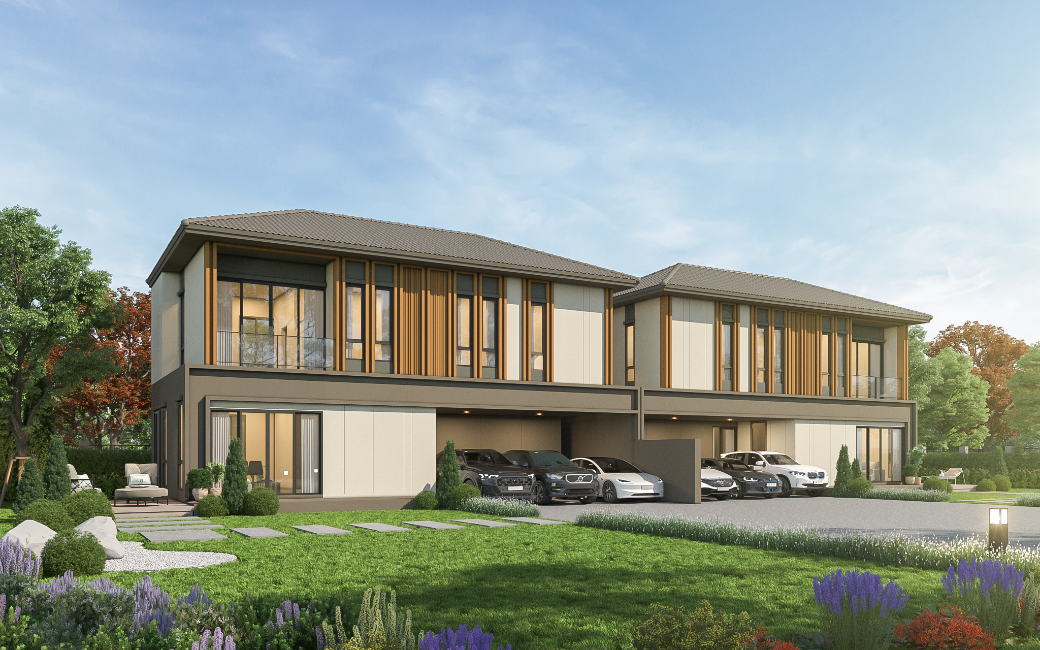 บ้านแฝดดีไซน์ใหม่ 3 ชั้น โมเดล DAELYN