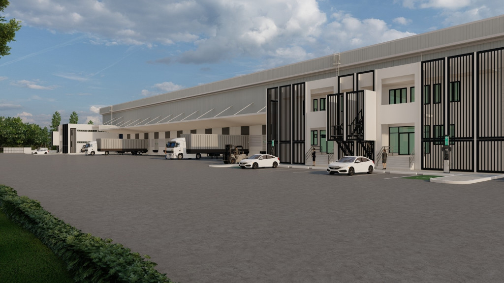SCX Corporation-Tokyo Tatemono Thailand จัดพิธีเปิดหน้าดิน-ลงเสาเอก โครงการคลังสินค้า-โรงงานให้เช่า