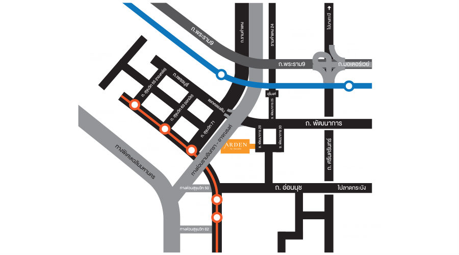 Arden Pattanakarn Map