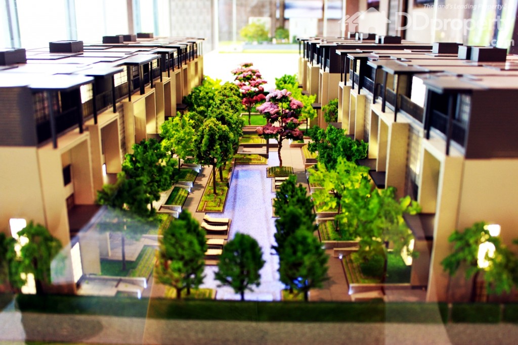 โมเดลจำลองภาพบรรยากาศภายในโครงการ