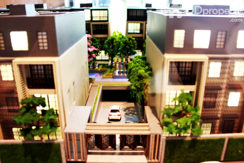 ที่จอดรถส่วนตัวอยู่ใต้ดิน ซึ่งแยกส่วนกับโซนพักอาศัย