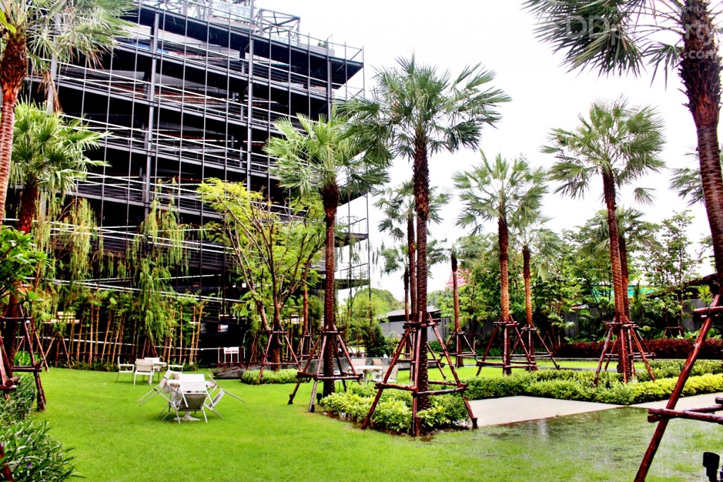 สวนด้านหลังโครงการ