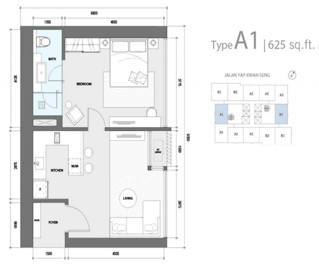 012 Star Residences - Type A1 Layout