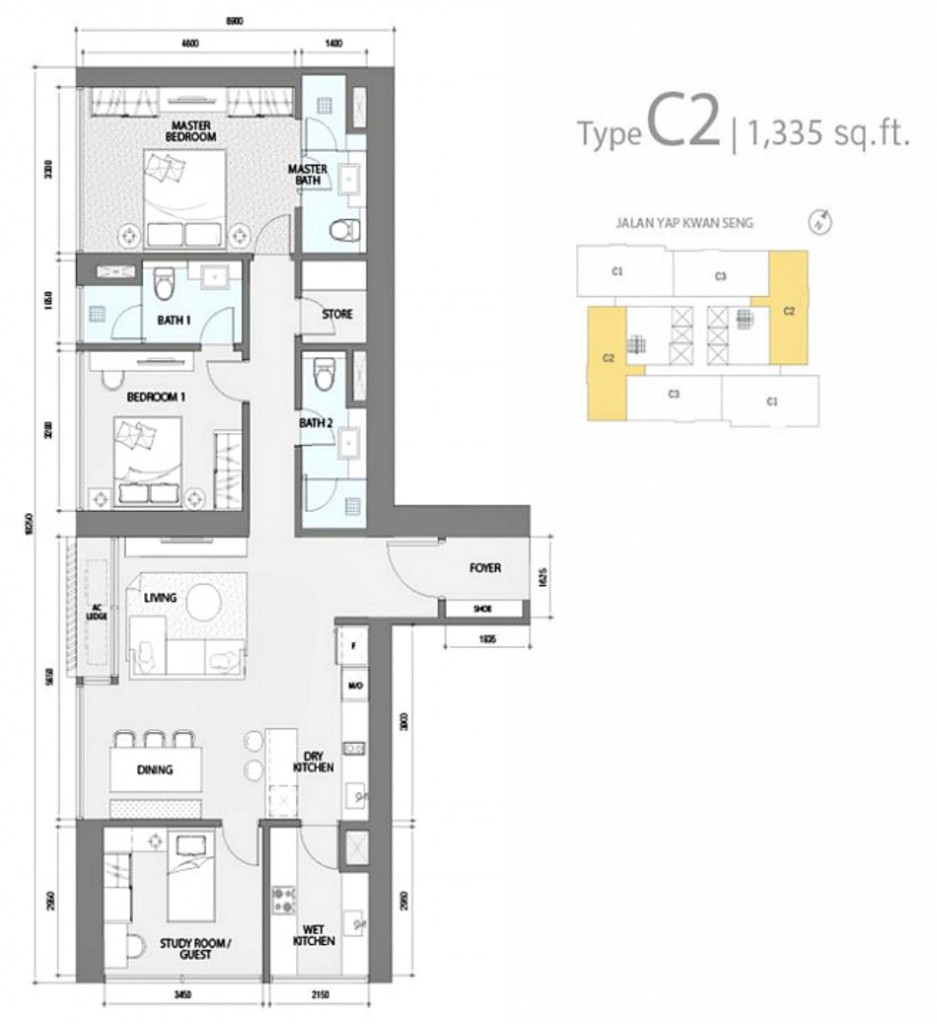 018 Star Residences - Type C2 Layout