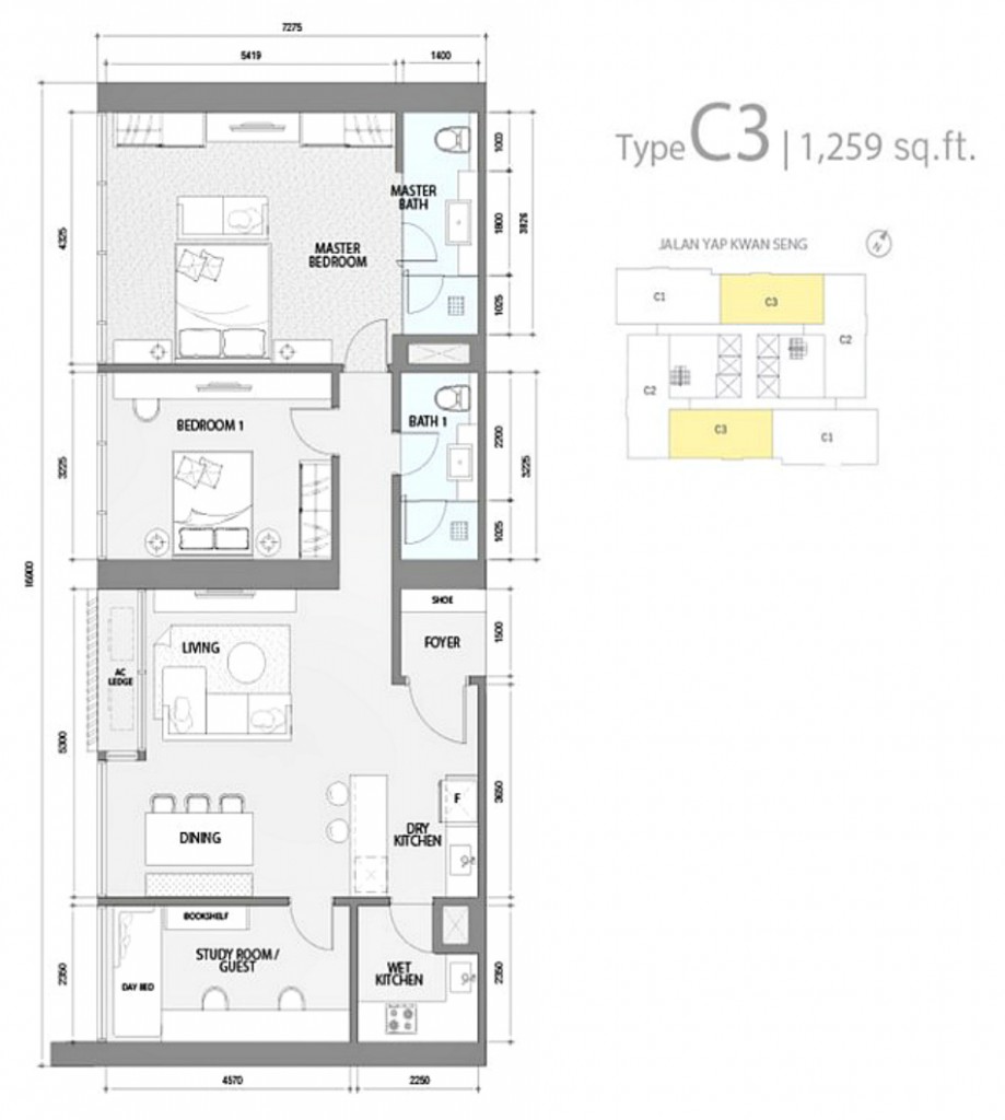 019 Star Residences - Type C3 Layout