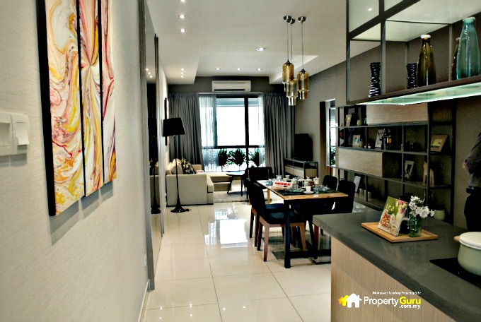 From the entrance past the open concept kitchen to the dining and hall