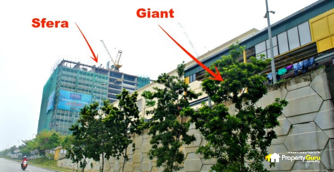 A closer view of SFERA just behind Giant