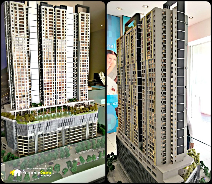 Front and side view of SFERA Residences@Puchong South. It’s a one-block mixed development project divided into two wings, West and East