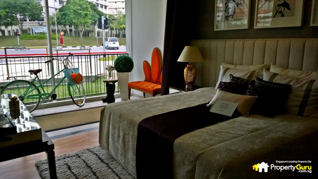 3 bedroom unit master bedroom with balcony