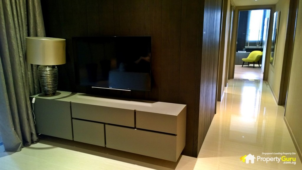 TV console and communal corridor