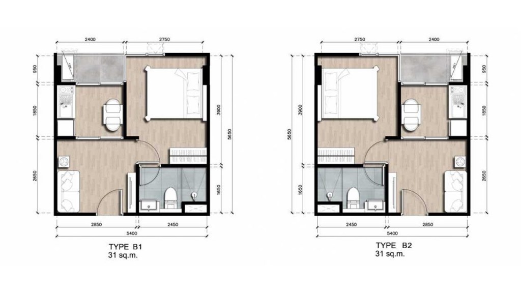 ห้อง Type B1-B2