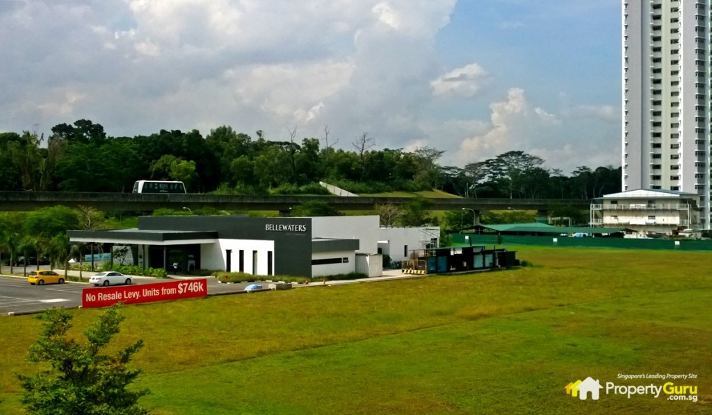 Bellewaters showflat from Thanggam LRT