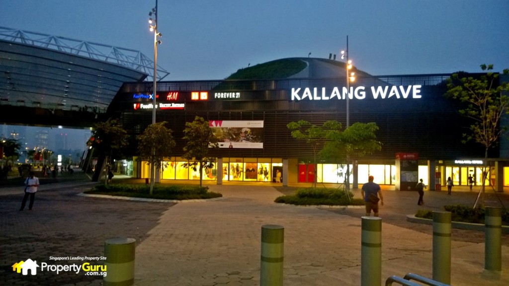 Kallang Wave Mall in front of Stadium MRT