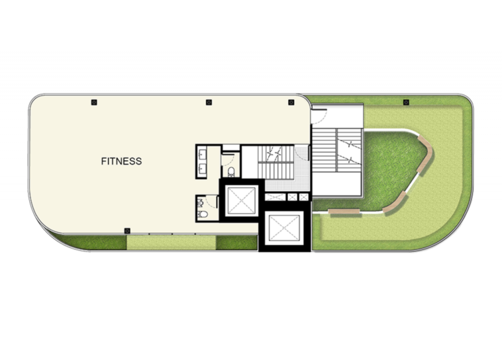 ชั้นลอยของชั้นที่ 42 (42M) เป็นพื้นที่ส่วนกลางประกอบด้วย: ฟิตเนส และพื้นที่สีเขียว