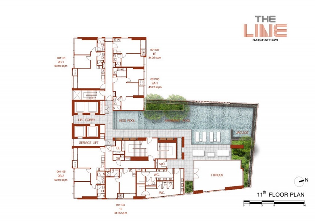 The Line Ratchathewi Floor Plan2 Floor11-002
