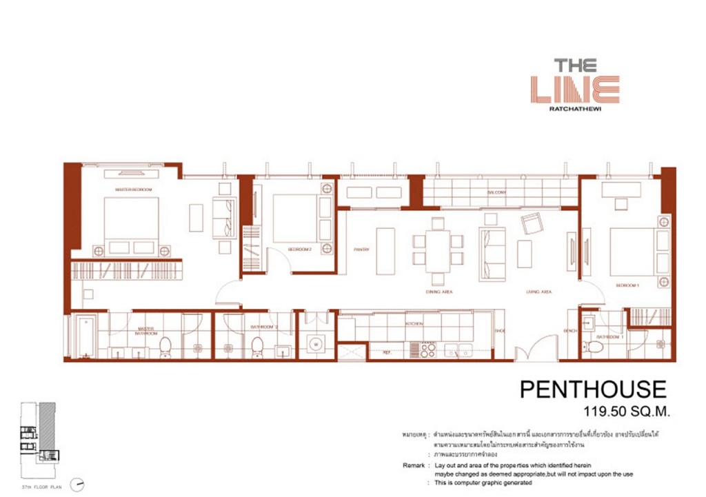 The Line Ratchathewi PlanPenthouse-016