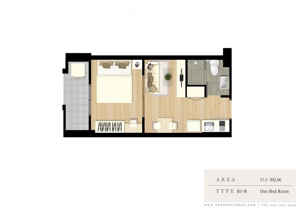 The Nest One Bedtype B1-B-002