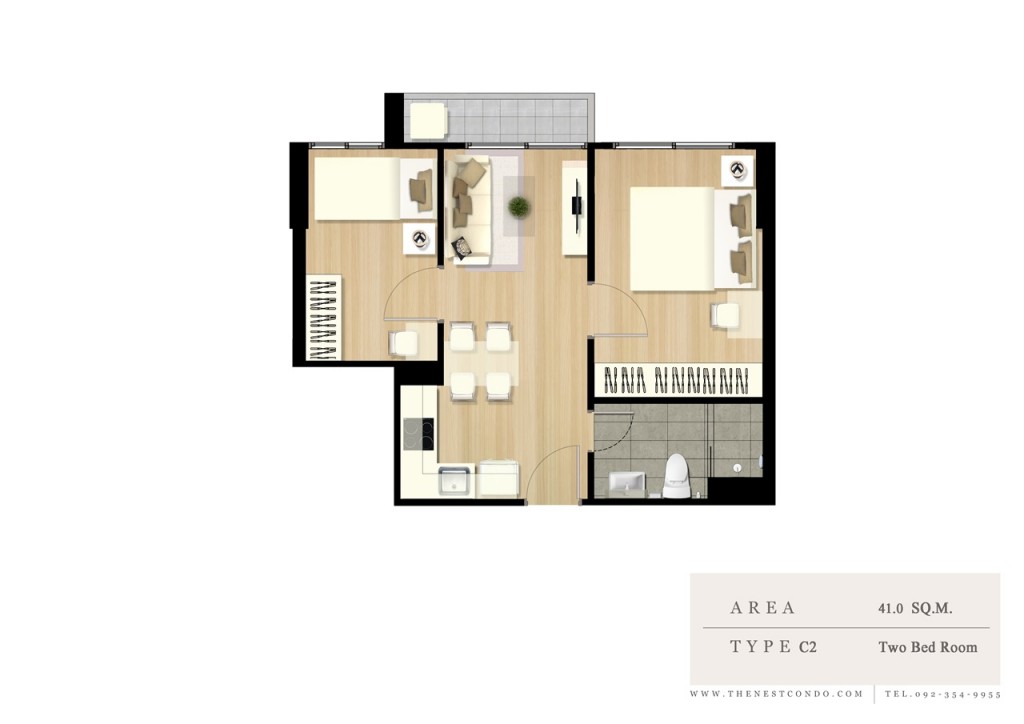 The Nest Two Bedtype C2-2222