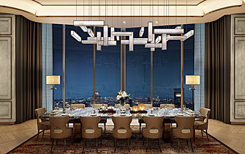 The Residences at Mandarin Oriental Bangkok PenthouseICONSIAM - MO - Penthouse - Dining - 01-005