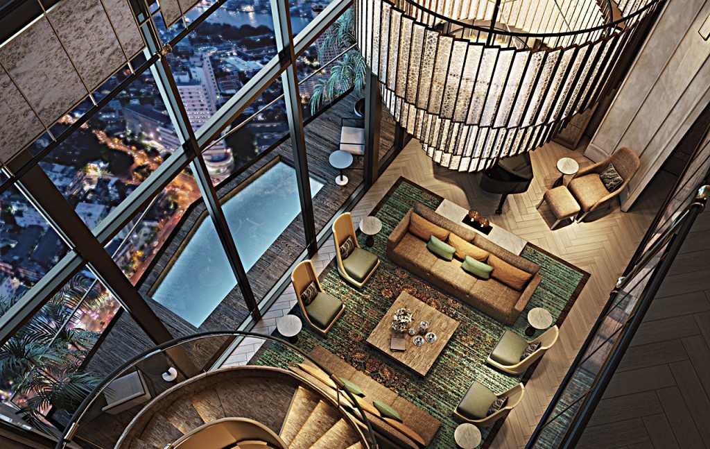 The Residences at Mandarin Oriental Bangkok PenthouseICONSIAM - MO - Penthouse -  Living-002