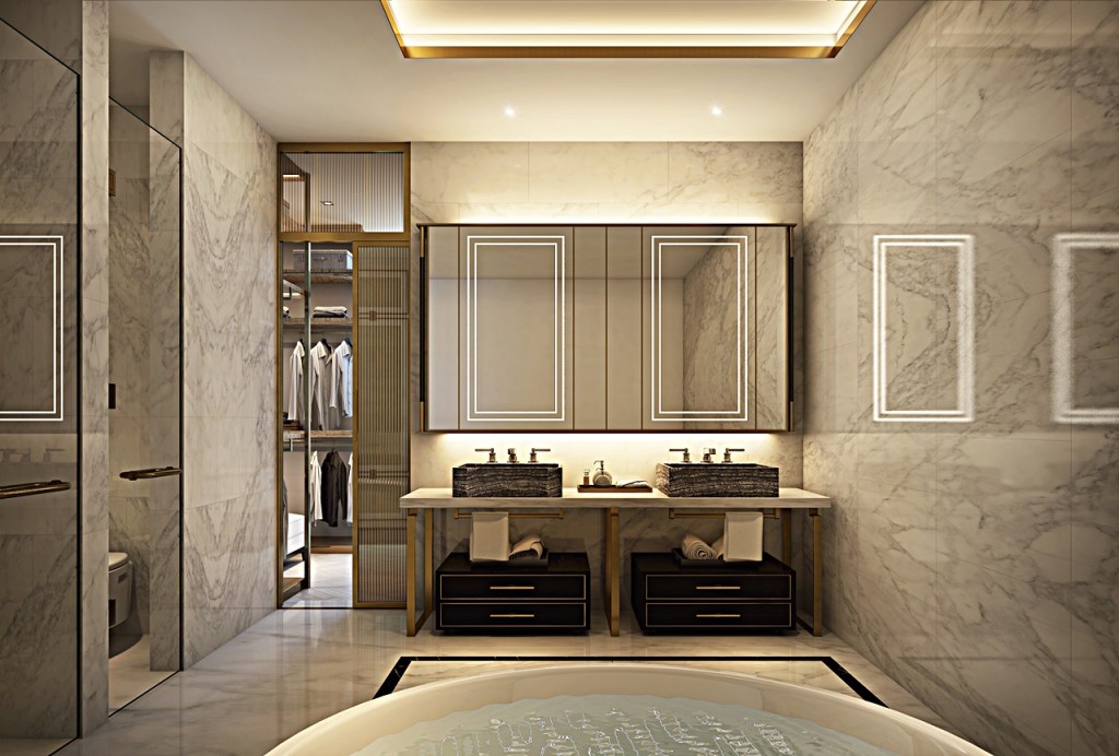 The Residences at Mandarin Oriental Bangkok PenthouseICONSIAM - MO - Penthouse - Master Bath - 01-001