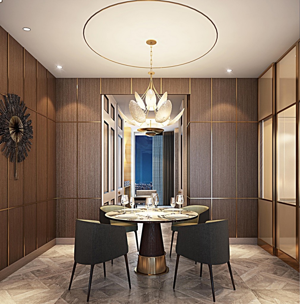 The Residences at Mandarin Oriental Bangkok Two BedroomICONSIAM - MO -  Two Bedrooms - Dining-005