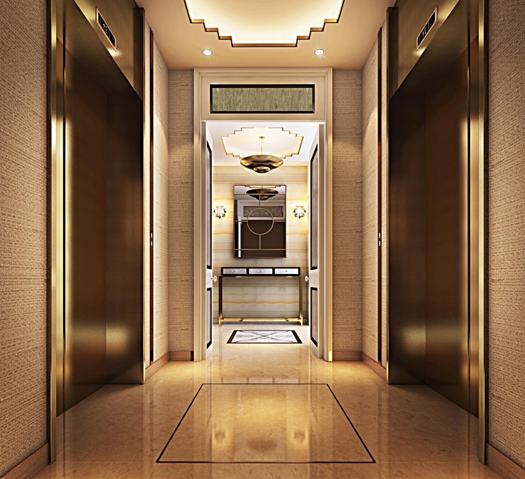 The Residences at Mandarin Oriental Bangkok Two BedroomICONSIAM - MO -  Two Bedrooms - Lift Hall-006