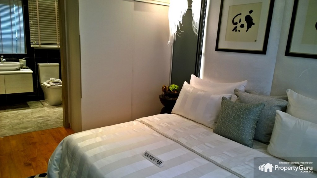 Master bedroom with attached bathroom